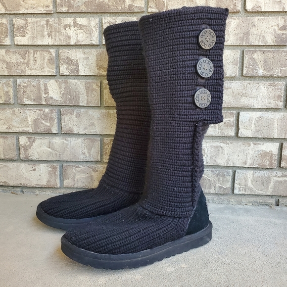 UGG Cardy Classic button knit tall boots women's - Picture 13 of 16